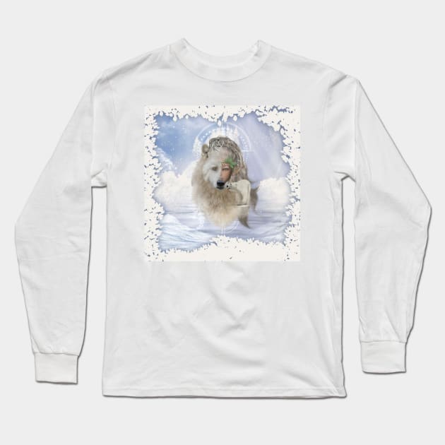 Awesome polarwolf with fairy Long Sleeve T-Shirt by Nicky2342